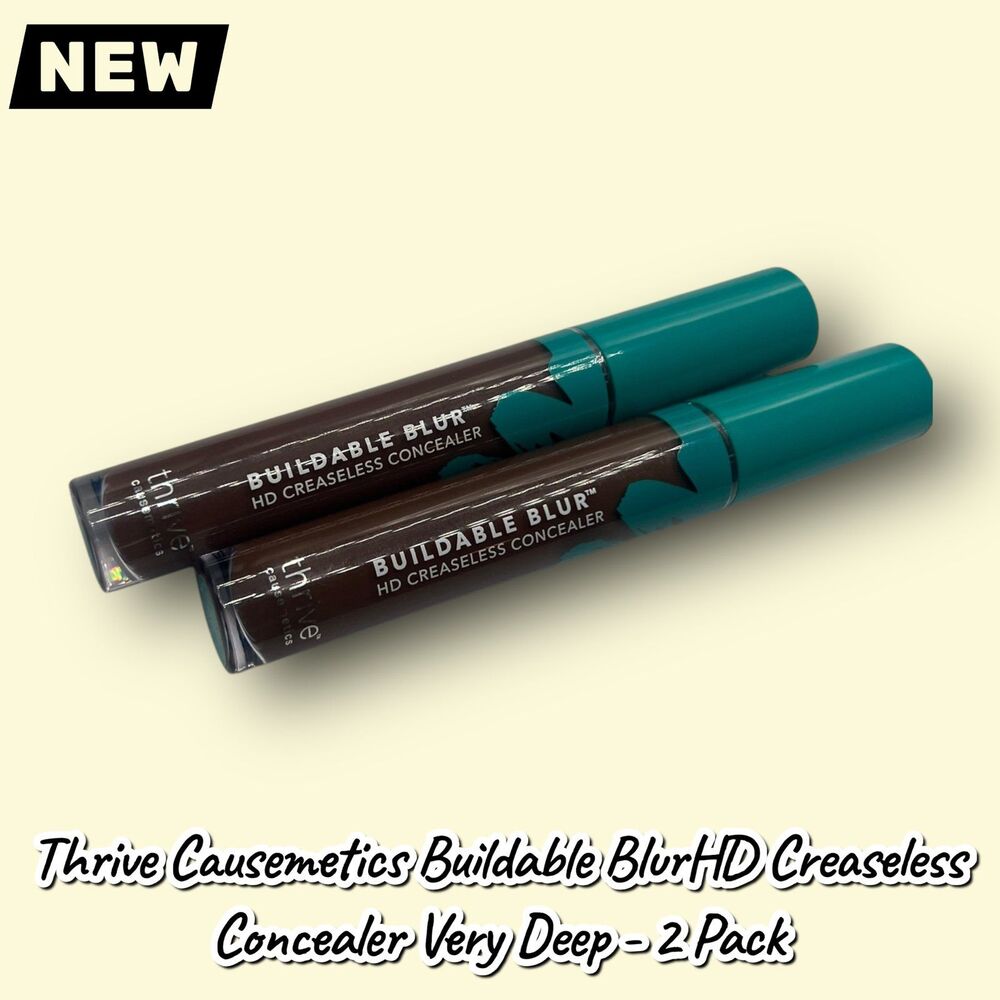 New Thrive Causemetics Buildable Blur™ HD Creaseless Concealer – Very Deep (Warm - Picture 2 of 4